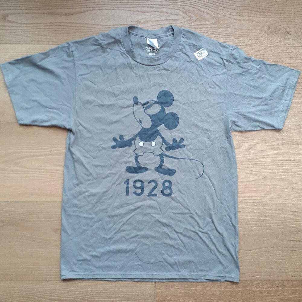 Mickey Mouse 1928 Retro Pose - New Medium Slate Gray T-Shirt